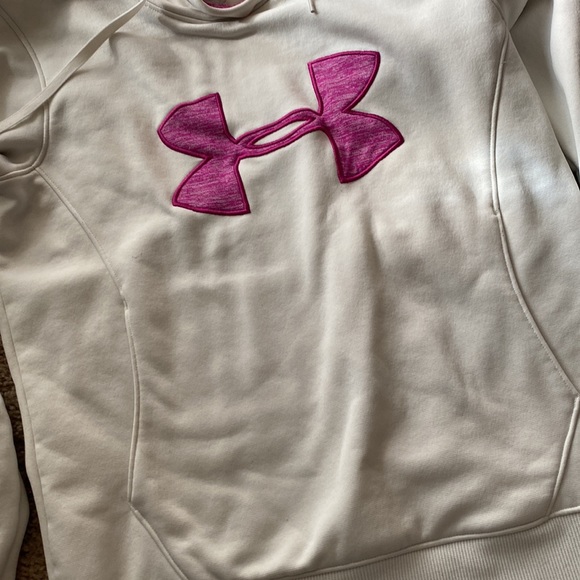 Pink & White Under Armour Hoddie - Picture 3 of 3